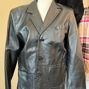 Leather black jacket